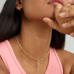 Necklaces<Mejuri Cursive Letter Charm