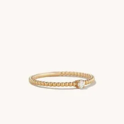 Rings<Mejuri Diamond Beaded Ring