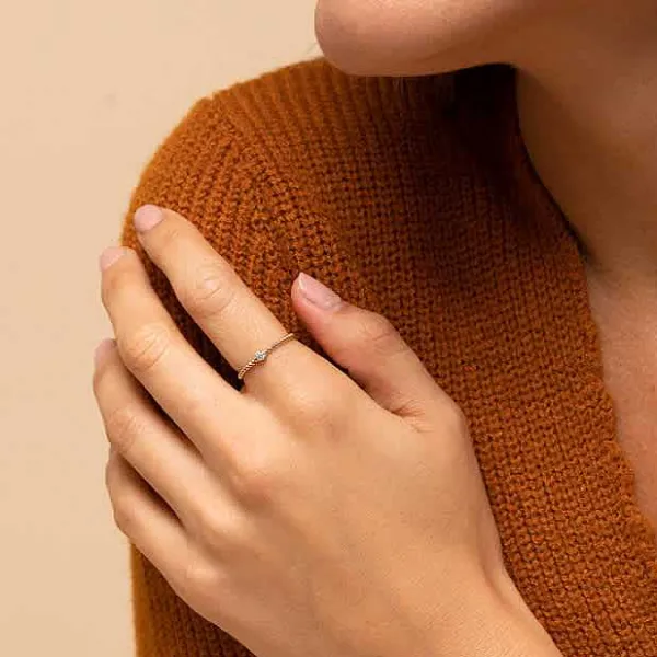 Rings<Mejuri Diamond Beaded Ring