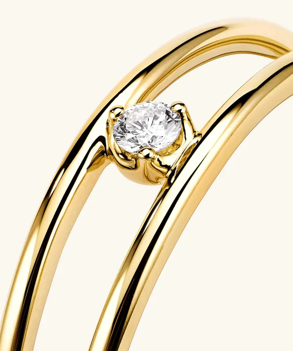 Rings<Mejuri Diamond Double Stacker Ring