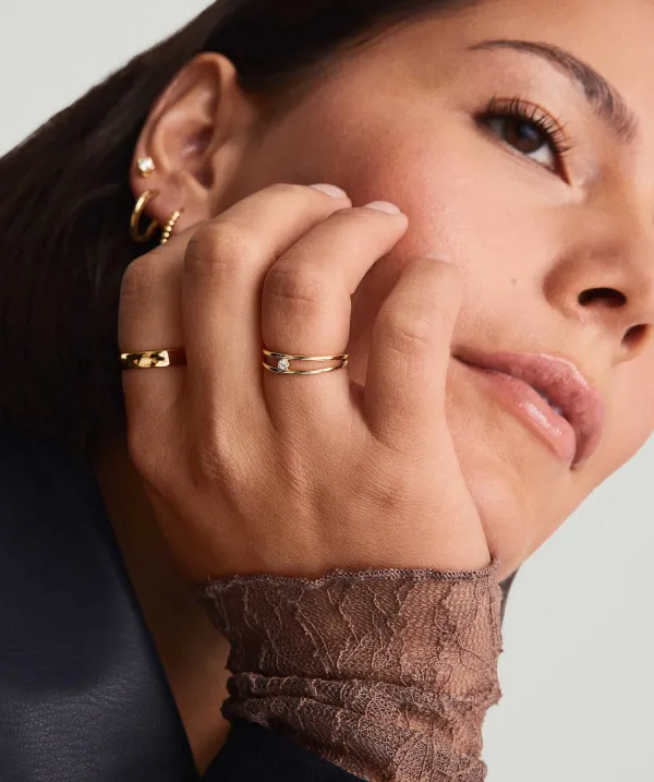 Rings<Mejuri Diamond Double Stacker Ring