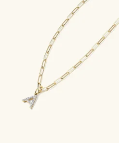 Necklaces<Mejuri Diamond Letter Charm