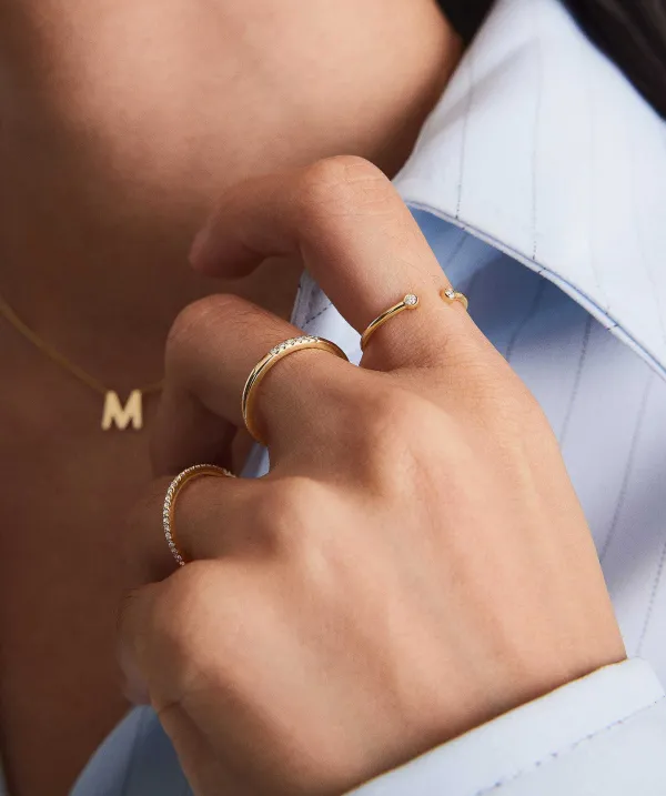 Rings<Mejuri Diamonds Open Ring