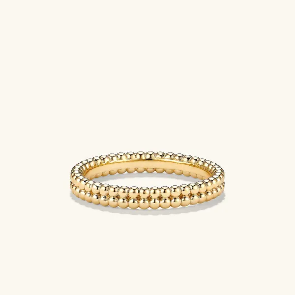Rings<Mejuri Duo Beaded Stacker Ring