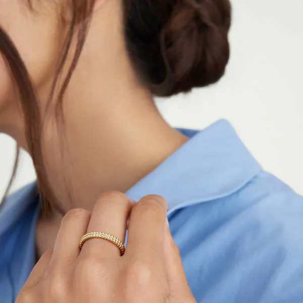 Rings<Mejuri Duo Beaded Stacker Ring