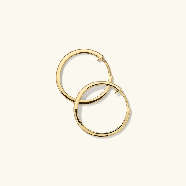 Earrings<Mejuri Easy Medium Hoops