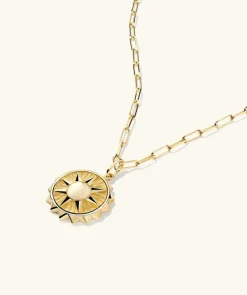 Necklaces<Mejuri Energy: Sun Coin Charm Pendant