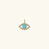 Necklaces<Mejuri Evil Eye Pav Diamond & Turquoise Charm Pendant