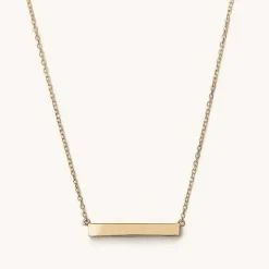 Necklaces<Mejuri Horizontal Engravable Bar Necklace