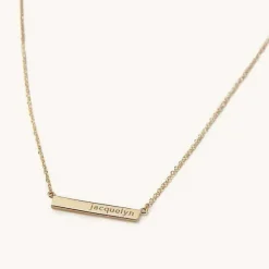 Necklaces<Mejuri Horizontal Engravable Bar Necklace