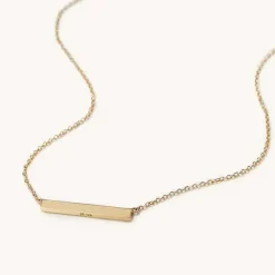 Necklaces<Mejuri Horizontal Engravable Bar Necklace