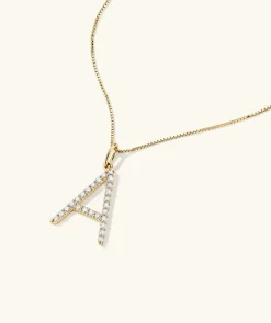 Necklaces<Mejuri Lab Grown Diamond Oversized Letter Charm