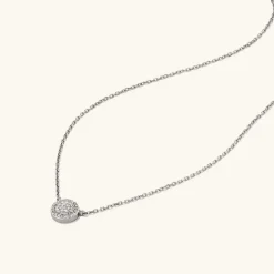 Necklaces<Mejuri Large Pav Diamond Round Necklace