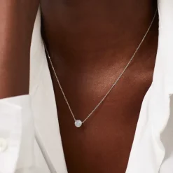 Necklaces<Mejuri Large Pav Diamond Round Necklace