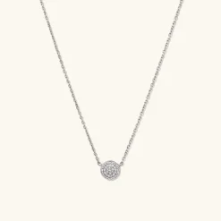 Necklaces<Mejuri Large Pav Diamond Round Necklace