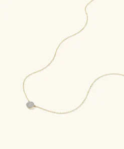 Necklaces<Mejuri Large Pav Diamond Round Necklace