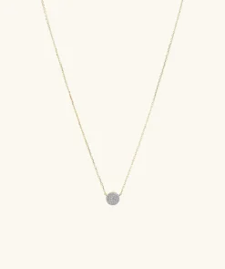 Necklaces<Mejuri Large Pav Diamond Round Necklace