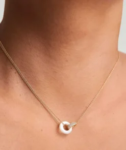 Necklaces<Mejuri Linked Pav Diamond Pearl Necklace