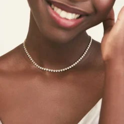 Necklaces<Mejuri Micro-Pav Diamond Rivi Re Choker