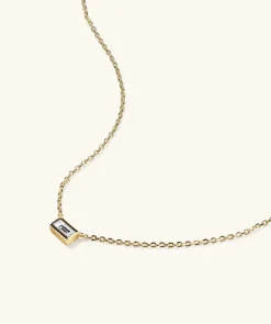 Necklaces<Mejuri Mini Baguette Diamond Necklace