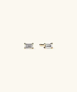 Earrings<Mejuri Mini Baguette Diamond Studs