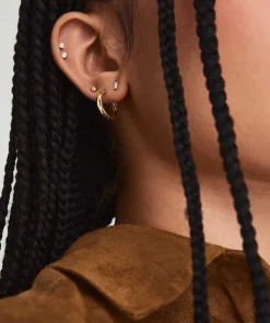 Earrings<Mejuri Mini Baguette Diamond Studs