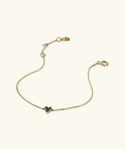 Bracelets<Mejuri Mini Heart Pav Diamond Bracelet