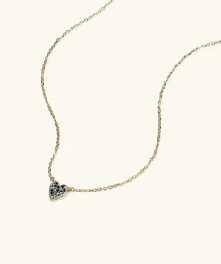 Necklaces<Mejuri Mini Heart Pav Diamond Necklace