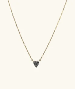 Necklaces<Mejuri Mini Heart Pav Diamond Necklace