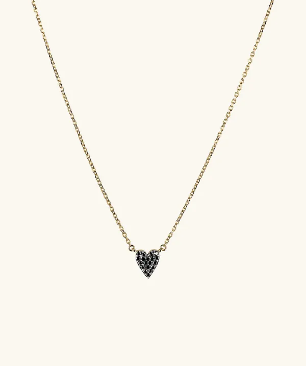 Necklaces<Mejuri Mini Heart Pav Diamond Necklace