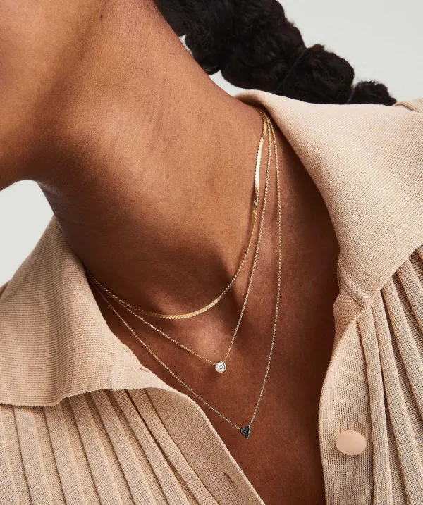Necklaces<Mejuri Mini Heart Pav Diamond Necklace