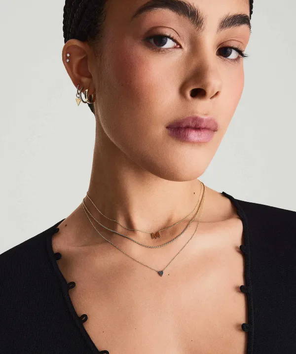 Necklaces<Mejuri Mini Heart Pav Diamond Necklace