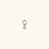 Earrings<Mejuri Mini Pear Diamond Hoop Charm
