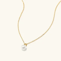 Necklaces<Mejuri Mini Pearl Pendant Necklace