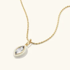 Necklaces<Mejuri Mosaic Enamel Marquise Pendant