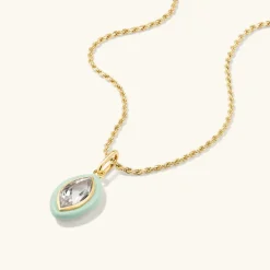 Necklaces<Mejuri Mosaic Enamel Marquise Pendant
