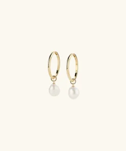 Earrings<Mejuri Organic Pearl Hoop Charms