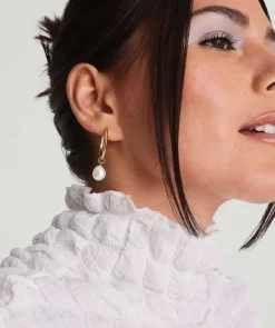 Earrings<Mejuri Organic Pearl Hoop Charms