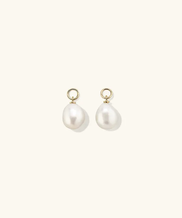 Earrings<Mejuri Organic Pearl Hoop Charms