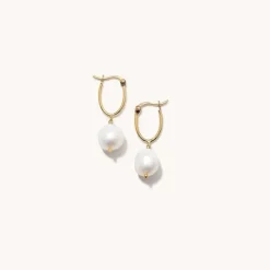 Earrings<Mejuri Organic Pearl Hoops