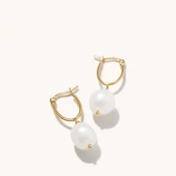 Earrings<Mejuri Organic Pearl Hoops