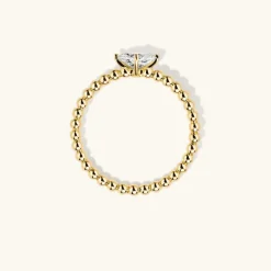 Rings<Mejuri Oval Diamond Bold Beaded Ring
