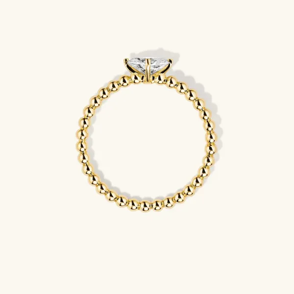 Rings<Mejuri Oval Diamond Bold Beaded Ring