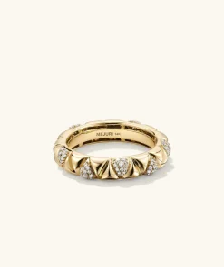 Rings<Mejuri Patra Pav Diamond Ring