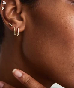 Earrings<Mejuri Pav Diamond Huggie U Hoops