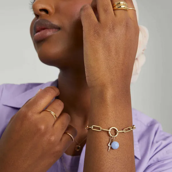 Necklaces<Mejuri Pav Diamond Lightning Bolt Charm