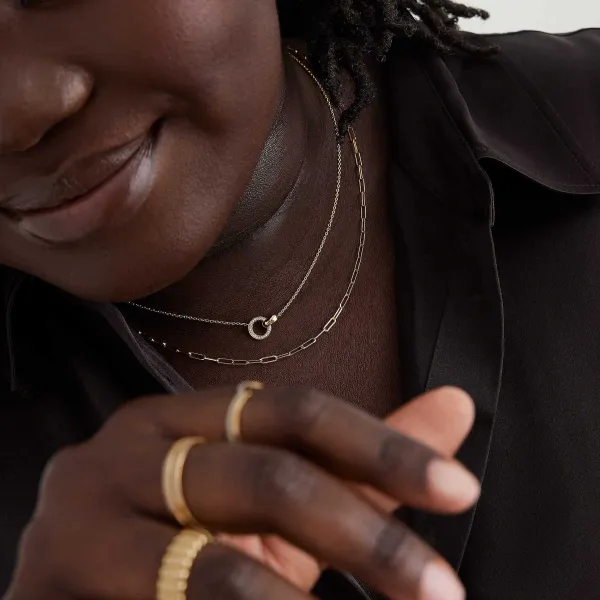 Necklaces<Mejuri Pav Diamond Linked Necklace