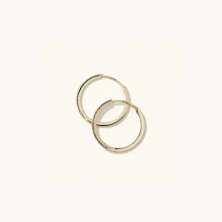 Earrings<Mejuri Pav Diamond Medium Hoops
