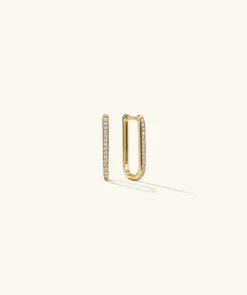 Earrings<Mejuri Pav Diamond Medium U Hoops