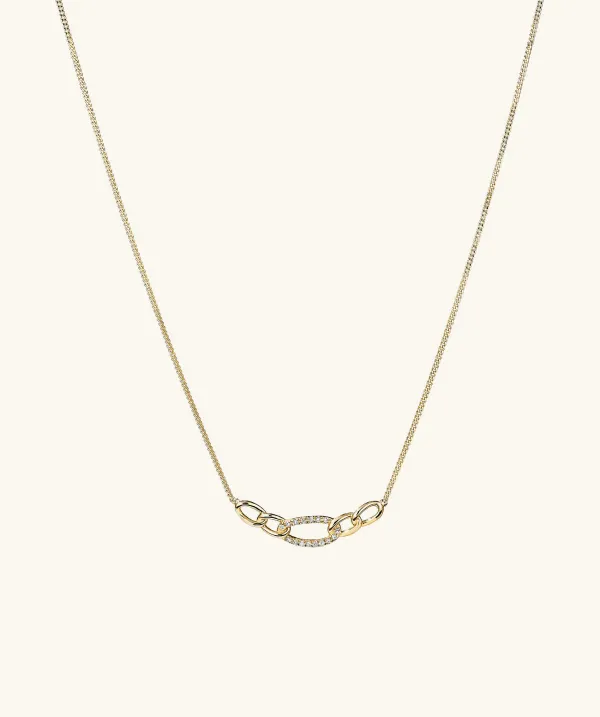 Necklaces<Mejuri Pav Diamond Oversized Curb Necklace